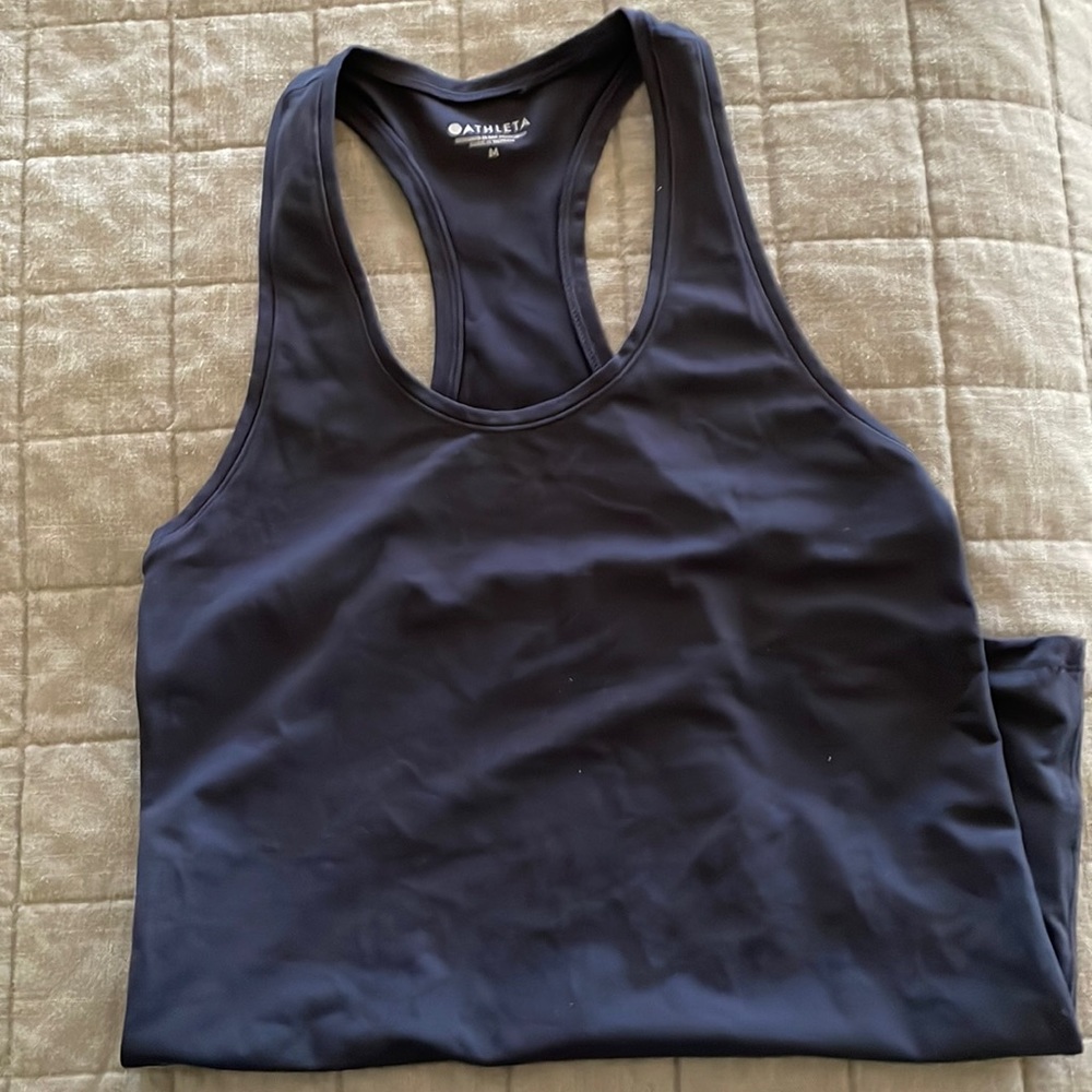 Athleta racer back tank. Barely worn. Length back to hem is 27”.